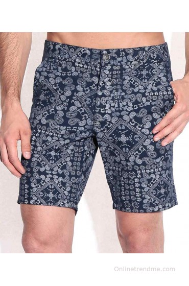 Jack & Jones Navy Printed Slim Fit Shorts Jack & Jones Navy Printed Slim Fit Shorts